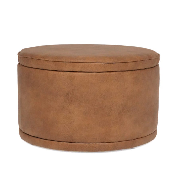 Mae Storage Ottoman Large Tan By Black Mango Interiors