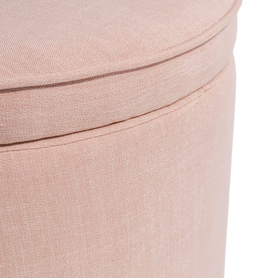 Mae Storage Ottoman Small Blush By Black Mango Interiors