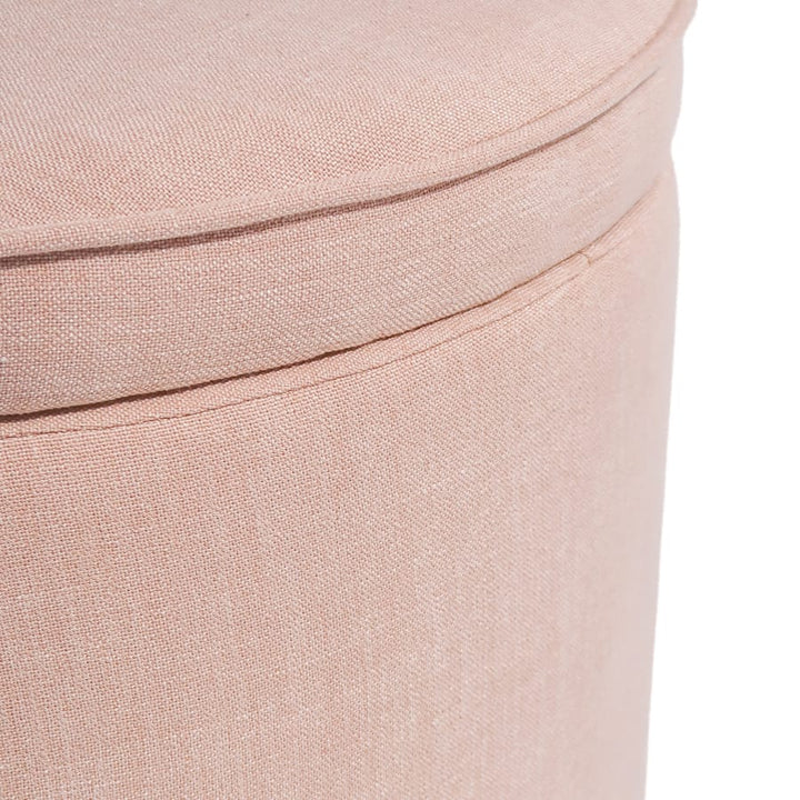 Mae Storage Ottoman Small Blush By Black Mango Interiors