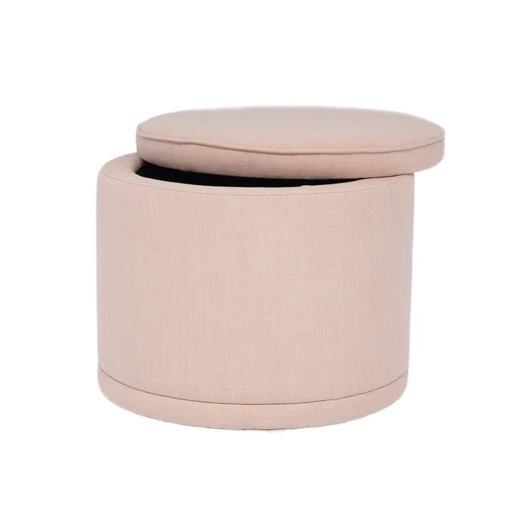 Mae Storage Ottoman Small Blush By Black Mango Interiors