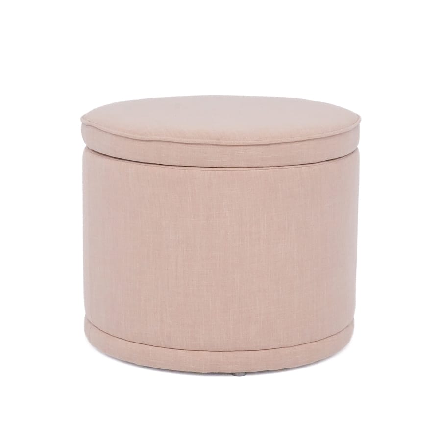 Mae Storage Ottoman Small Blush By Black Mango Interiors