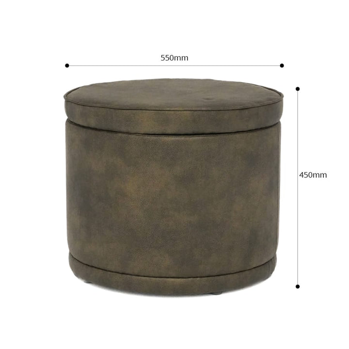 Mae Storage Ottoman Small Brunswick By Black Mango Interiors