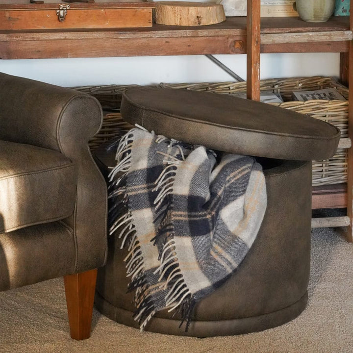 Mae Storage Ottoman Small Brunswick By Black Mango Interiors