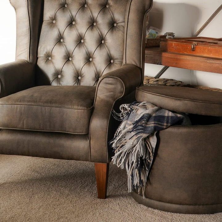Mae Storage Ottoman Small Brunswick By Black Mango Interiors