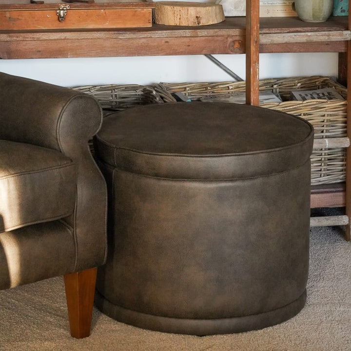 Mae Storage Ottoman Small Brunswick By Black Mango Interiors