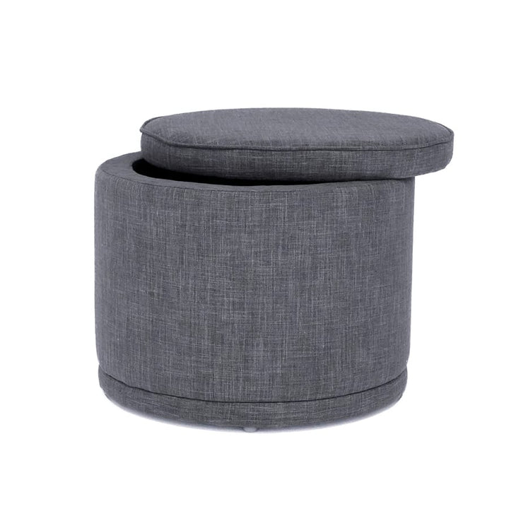 Mae Storage Ottoman Small Charcoal By Black Mango Interiors