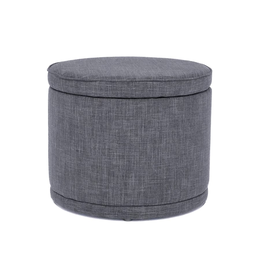 Mae Storage Ottoman Small Charcoal By Black Mango Interiors