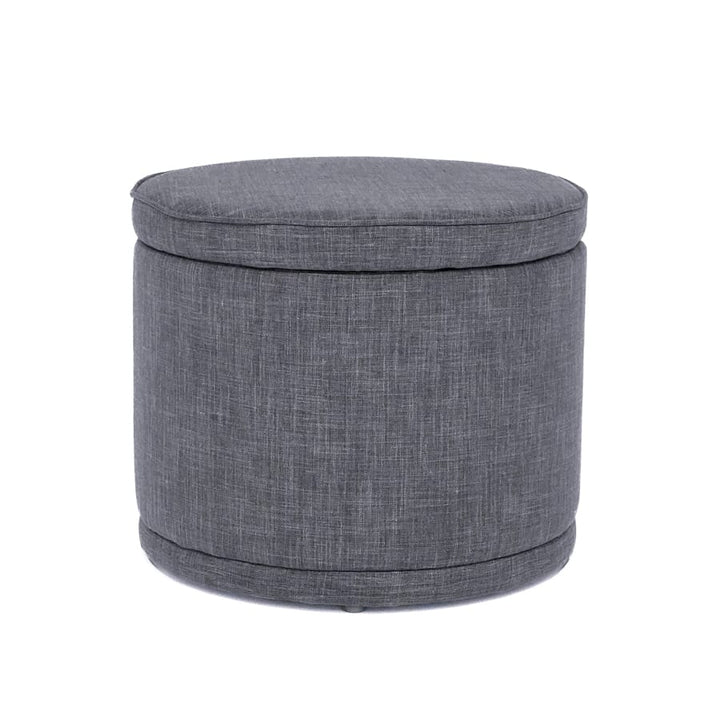 Mae Storage Ottoman Small Charcoal By Black Mango Interiors