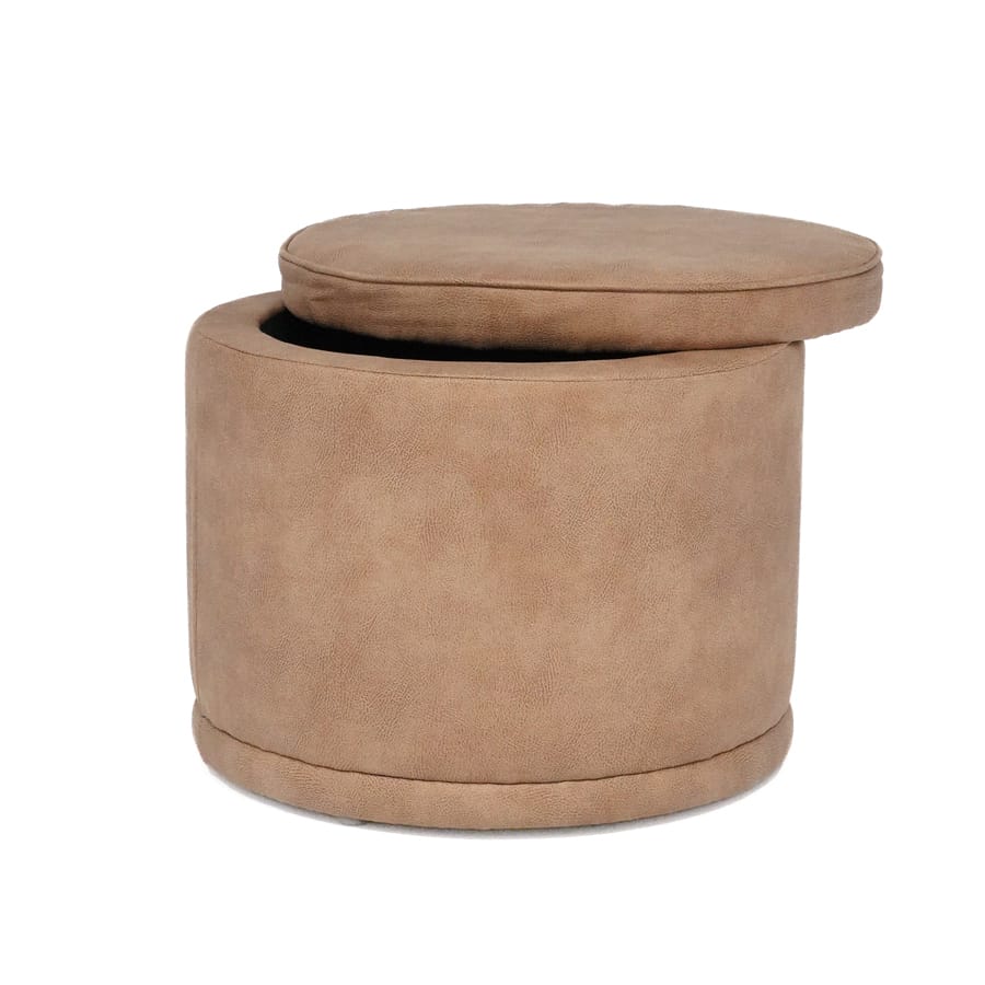 Mae Storage Ottoman Small Fawn By Black Mango Interiors