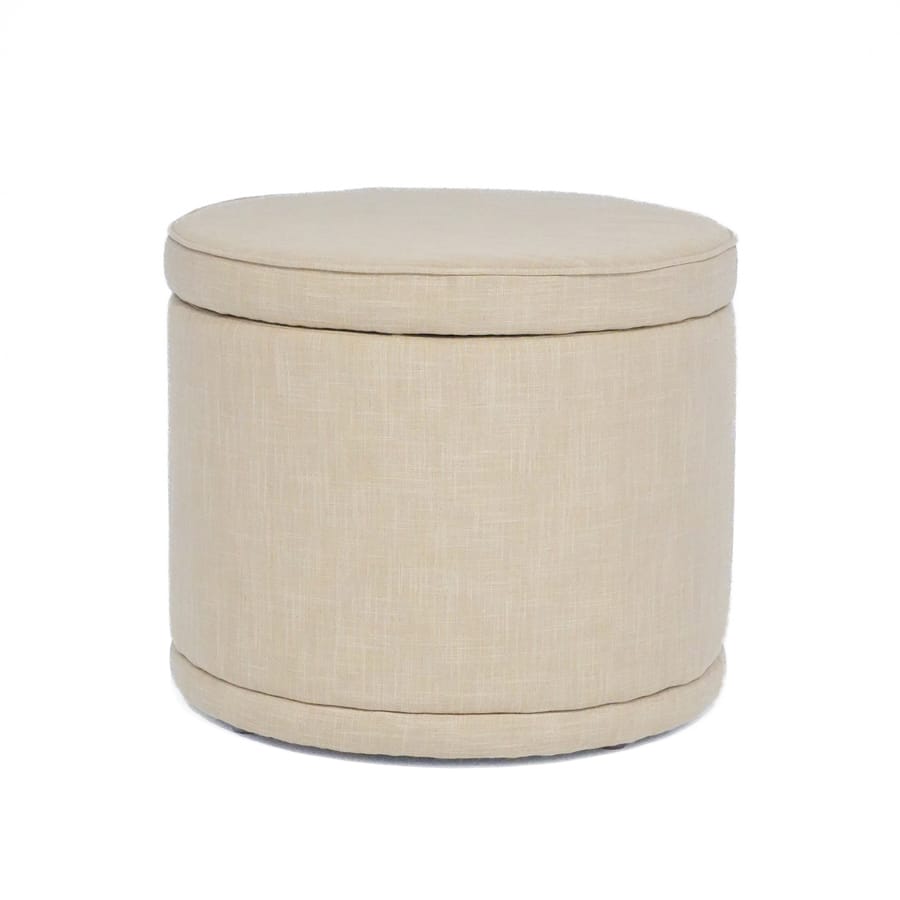 Mae Storage Ottoman Small Linen By Black Mango Interiors