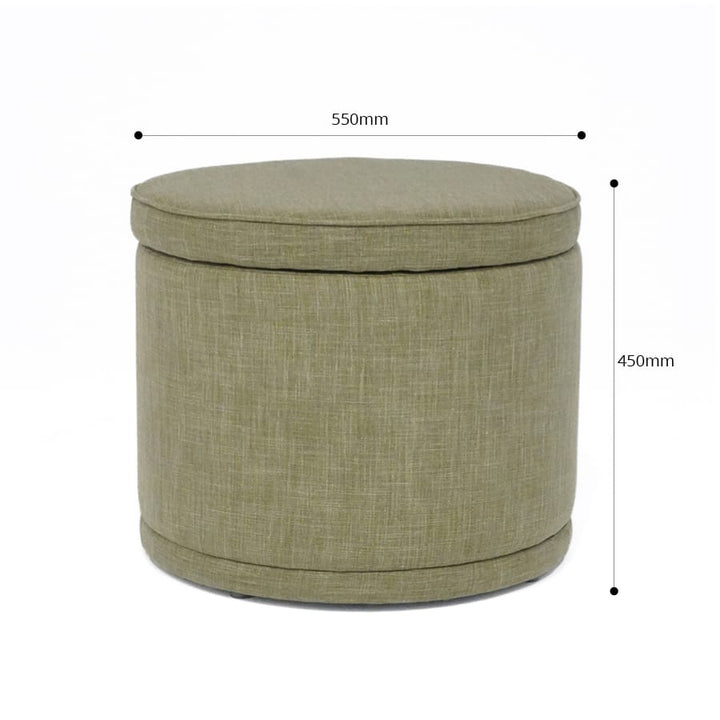 Mae Storage Ottoman Small Olive By Black Mango Interiors