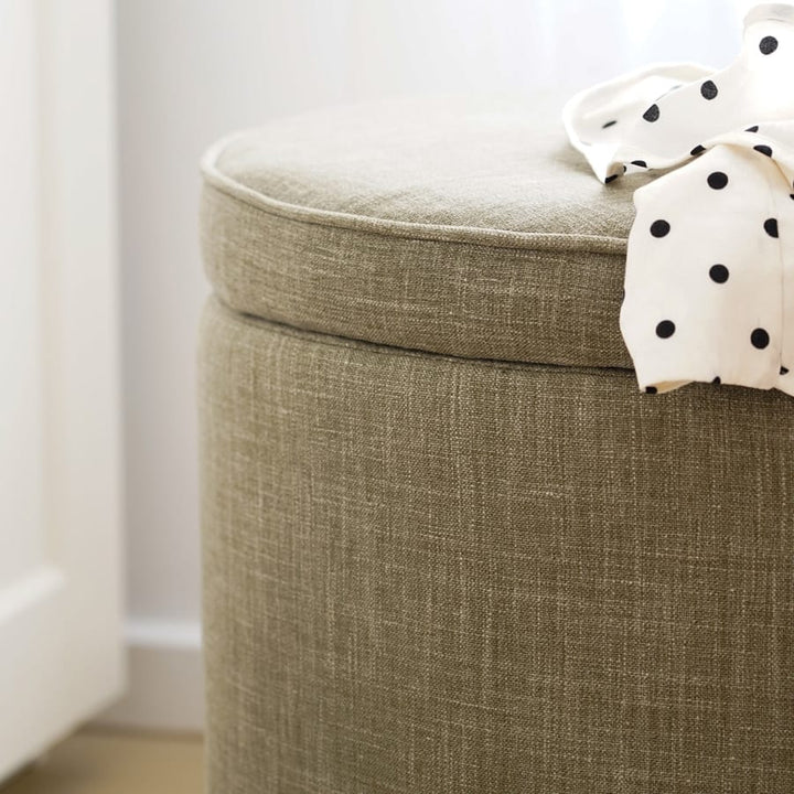 Mae Storage Ottoman Small Olive By Black Mango Interiors