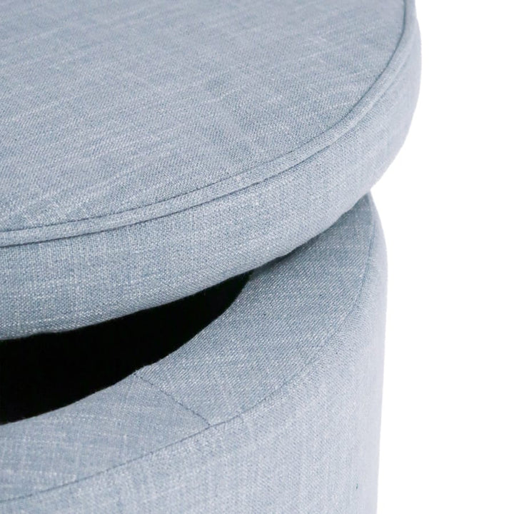 Mae Storage Ottoman Small Sky By Black Mango Interiors