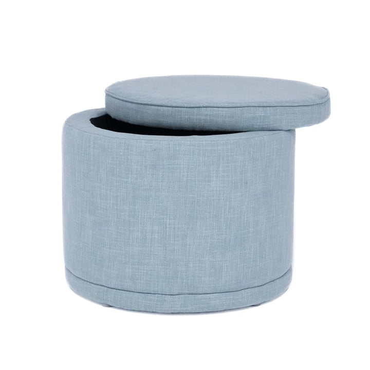 Mae Storage Ottoman Small Sky By Black Mango Interiors
