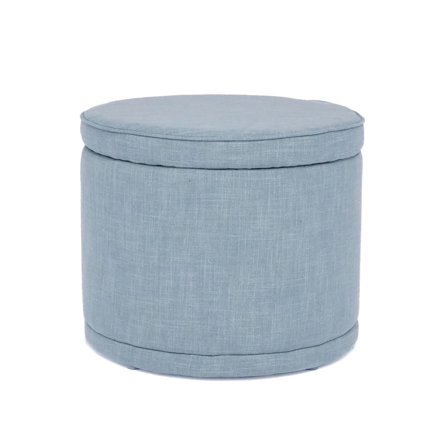 Mae Storage Ottoman Small Sky By Black Mango Interiors