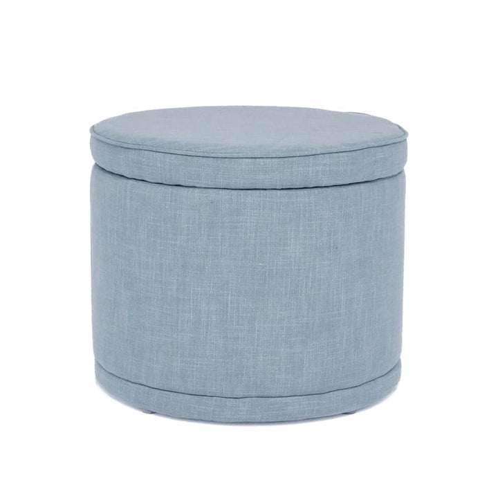 Mae Storage Ottoman Small Sky By Black Mango Interiors