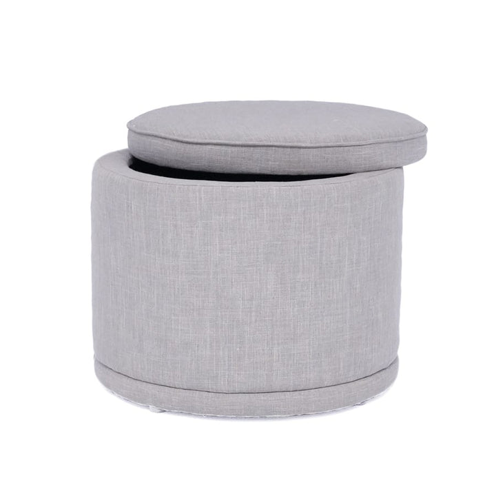 Mae Storage Ottoman Small Steel By Black Mango Interiors