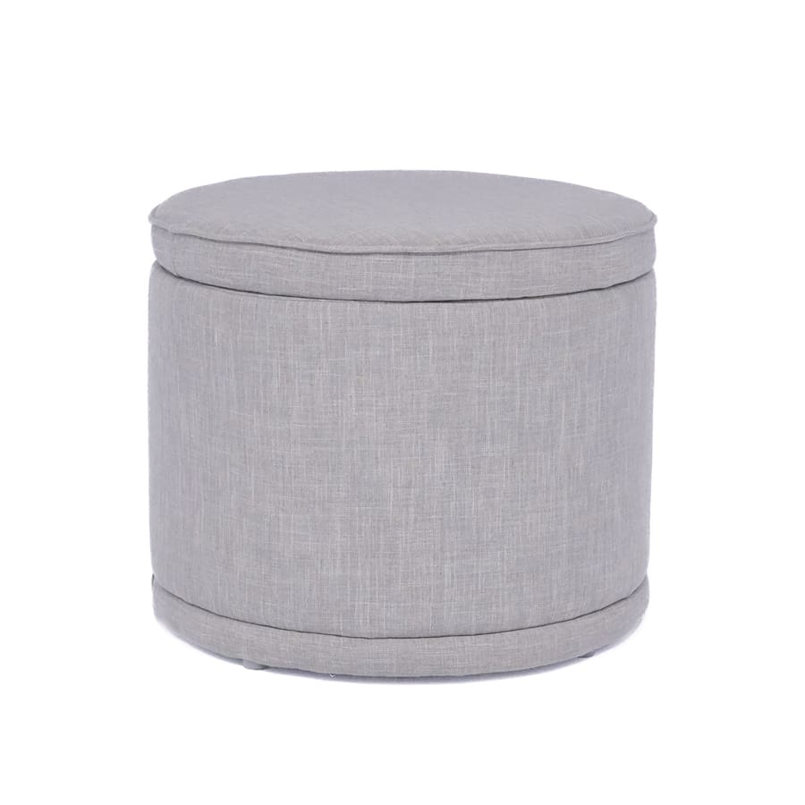 Mae Storage Ottoman Small Steel By Black Mango Interiors