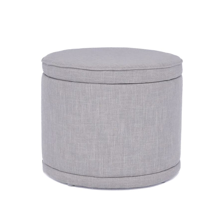 Mae Storage Ottoman Small Steel By Black Mango Interiors
