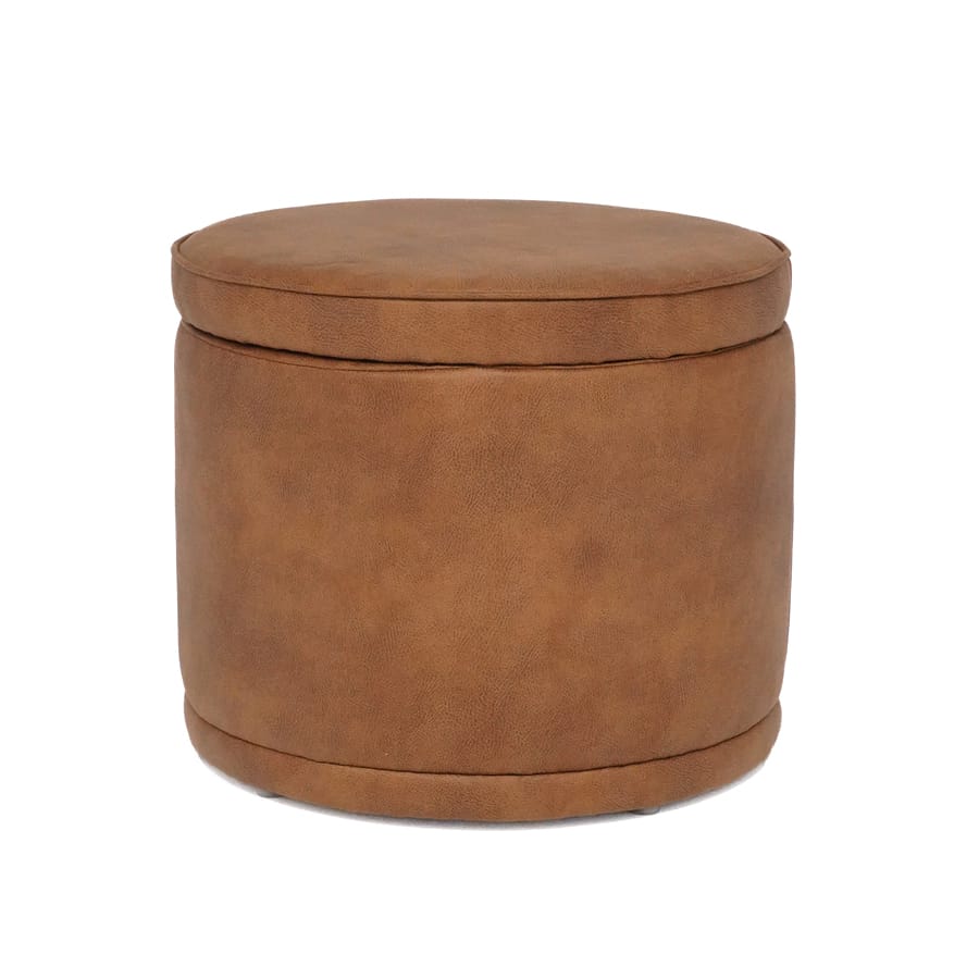 Mae Storage Ottoman Small Tan By Black Mango Interiors