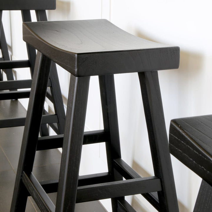 Maggie Solid Elm Counter Stool Black By Black Mango