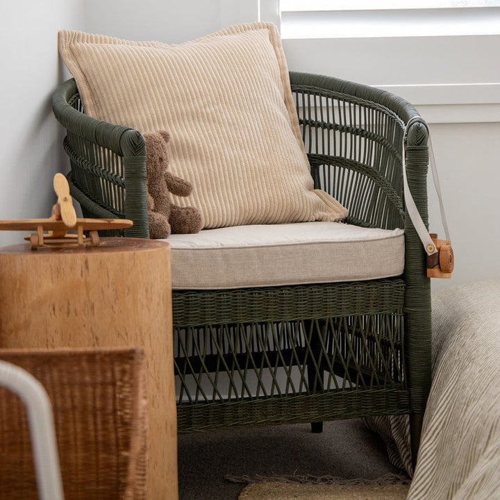 Malawi Style Club Chair Green By Black Mango Interiors