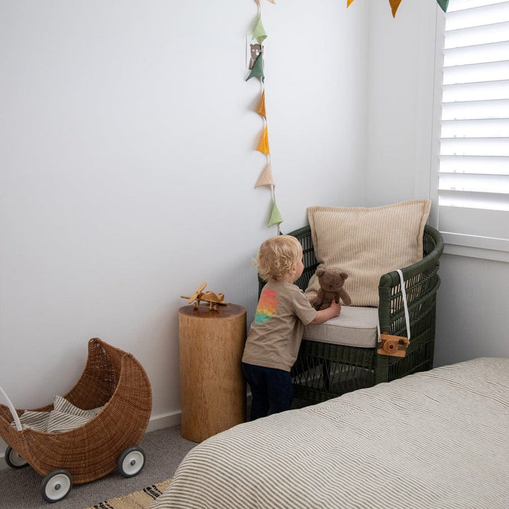 Malawi Style Club Chair Green By Black Mango Interiors