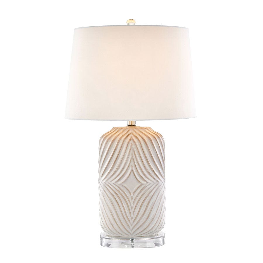 Mica Etched Ceramic Table Lamp By Black Mango