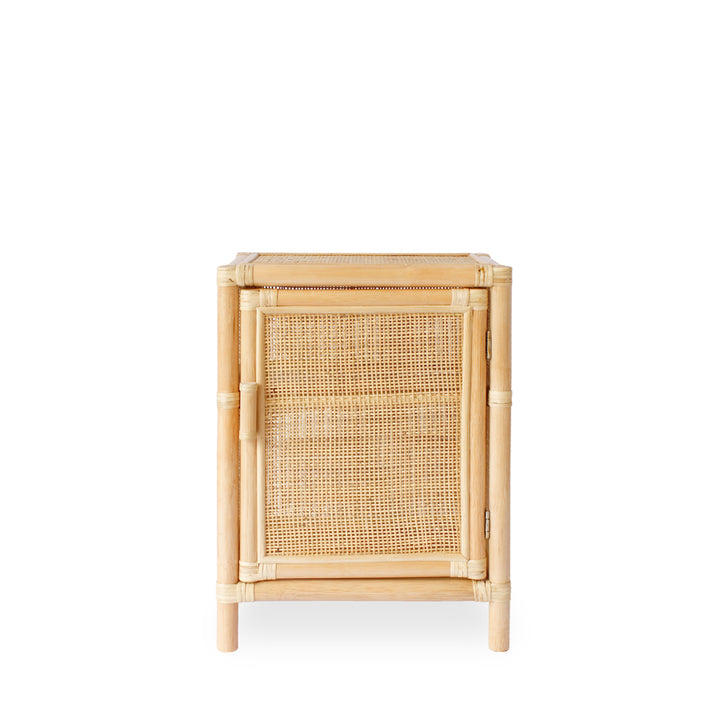 RIGHT SIDE Lennox Rattan Bedside Table By Black Mango Interiors