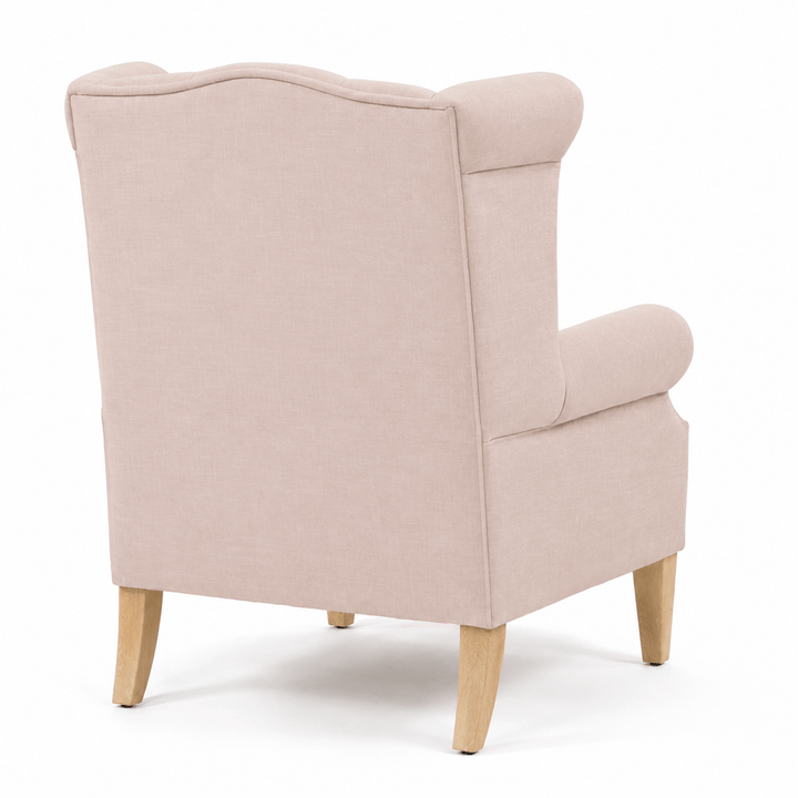 Royale Wingback Arm Chair Blush By Black Mango Interiors