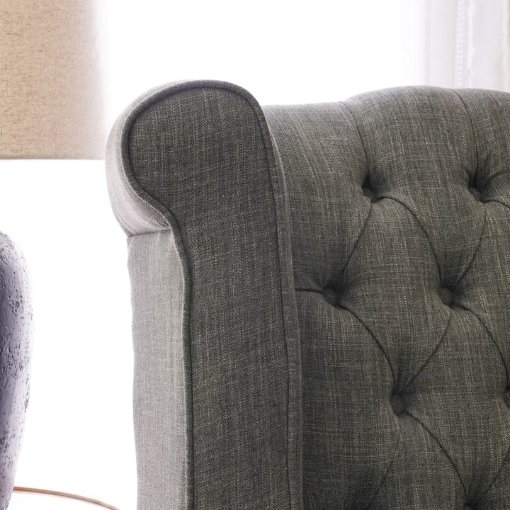 Royale Wingback Arm Chair Charcoal By Black Mango Interiors