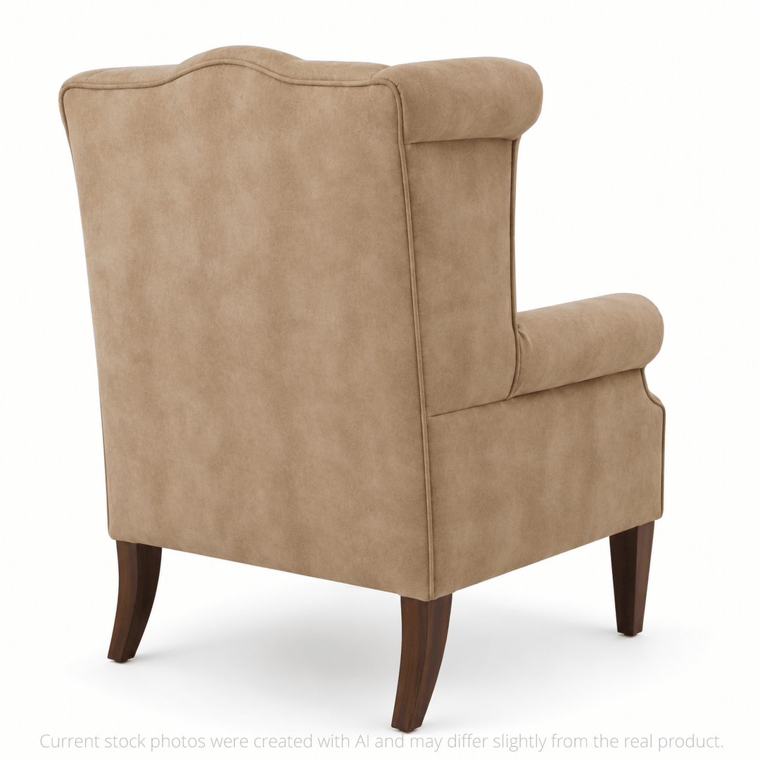 Royale Wingback Arm Chair Fawn By Black Mango Interiors