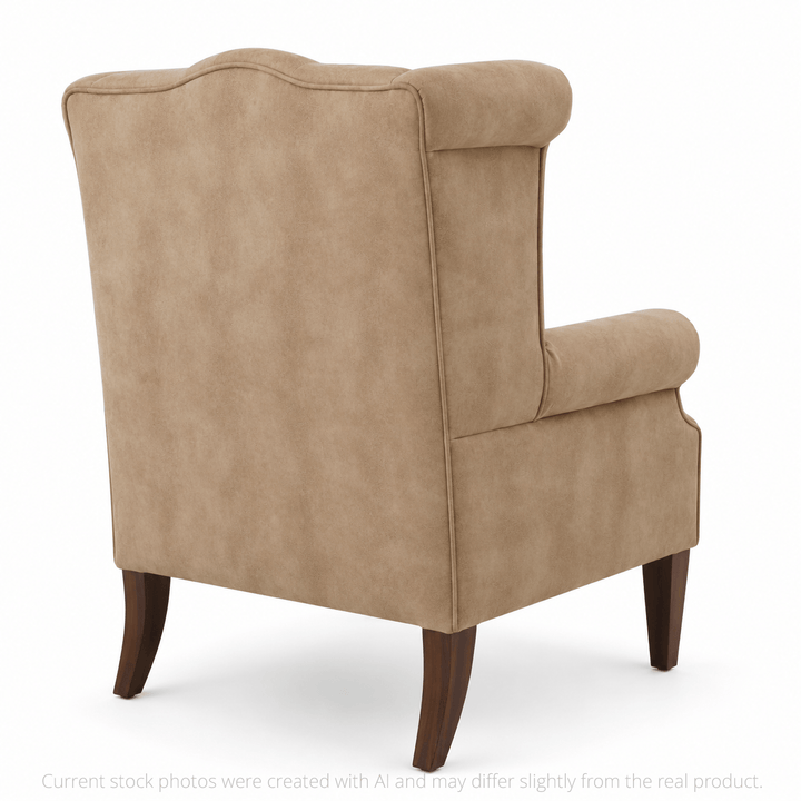 Royale Wingback Arm Chair Fawn By Black Mango Interiors