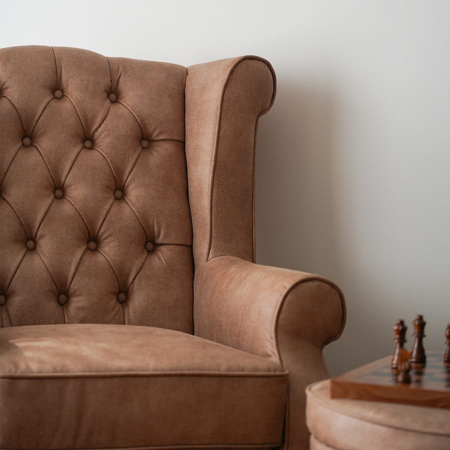 Royale Wingback Arm Chair Fawn By Black Mango Interiors
