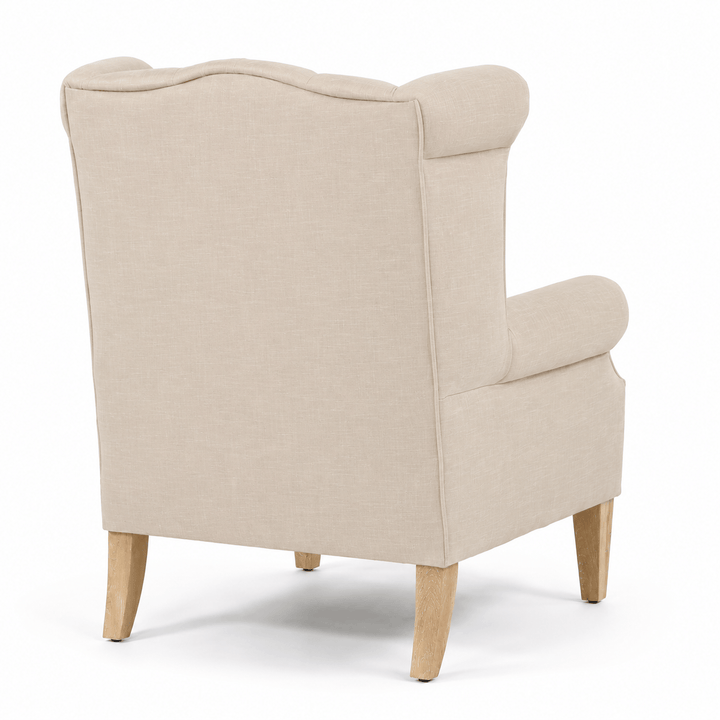 Royale Wingback Arm Chair Linen By Black Mango Interiors