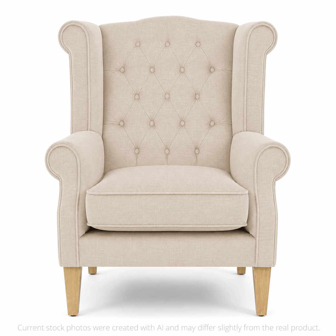 Royale Wingback Arm Chair Linen By Black Mango Interiors