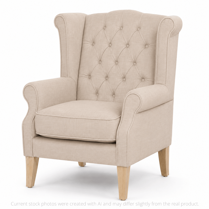 Royale Wingback Arm Chair Linen By Black Mango Interiors