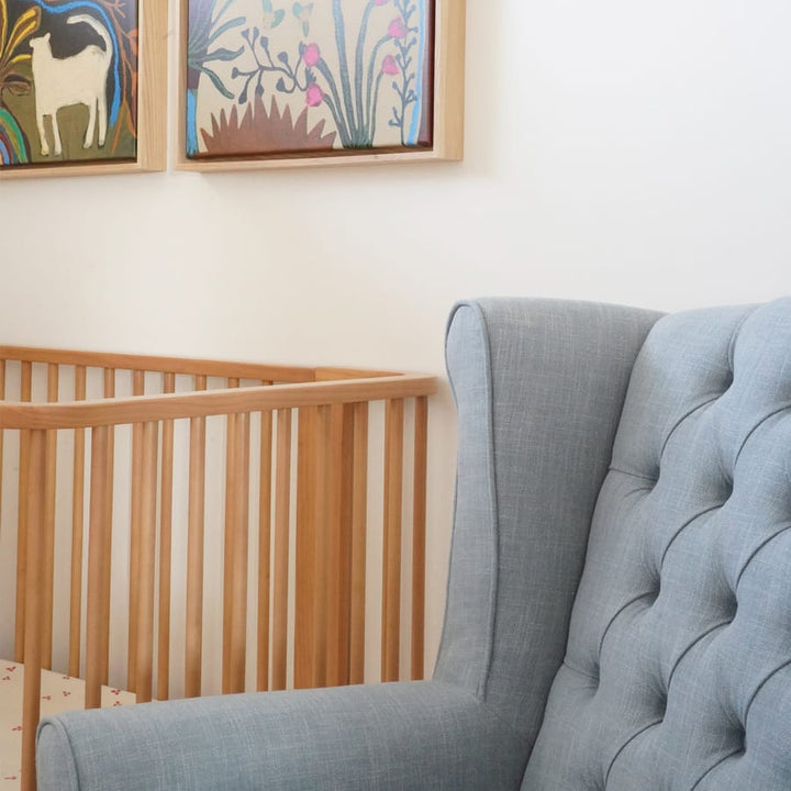 Royale Wingback Arm Chair Sky By Black Mango Interiors