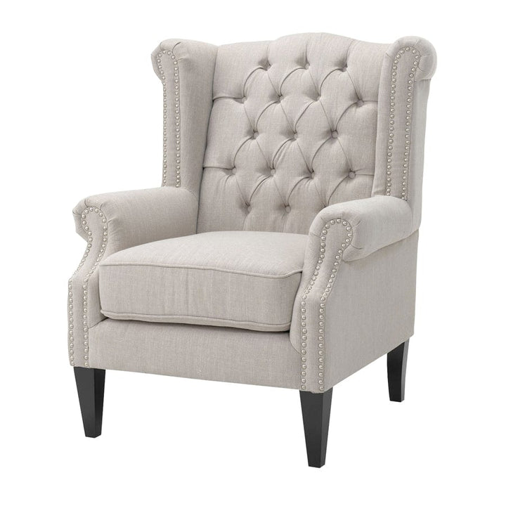 Royale Wingback Arm Chair Taupe By Black Mango