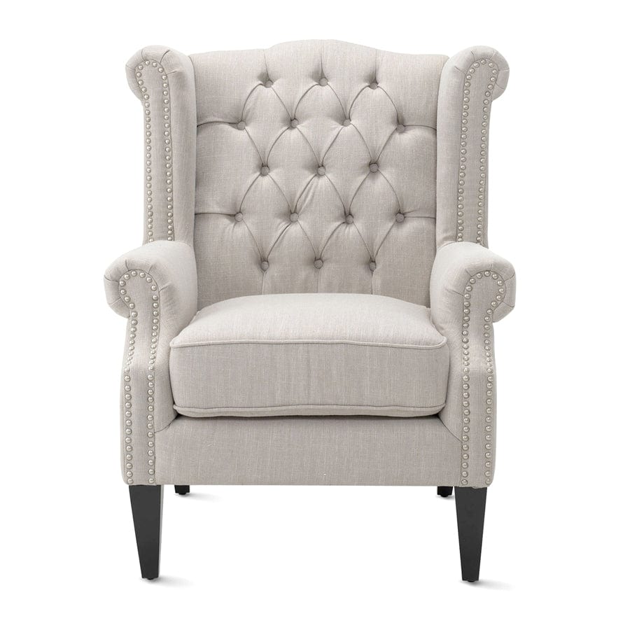 Royale Wingback Arm Chair Taupe By Black Mango
