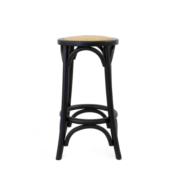 Salsa Rattan Bentwood Counter Stool Black Black Mango