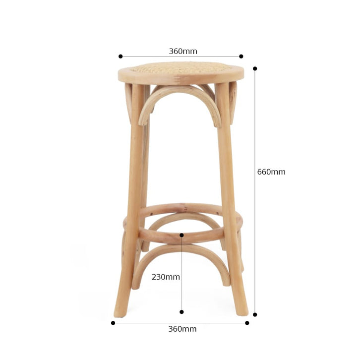 Salsa 2.0 Rattan &amp; Bentwood Counter Stool Natural | Light Tone By Black Mango Interiors