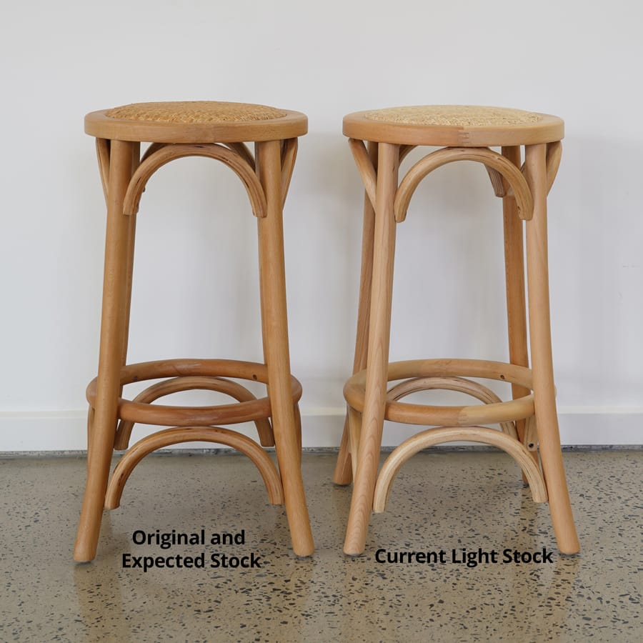 Salsa 2.0 Rattan &amp; Bentwood Counter Stool Natural | Light Tone By Black Mango Interiors