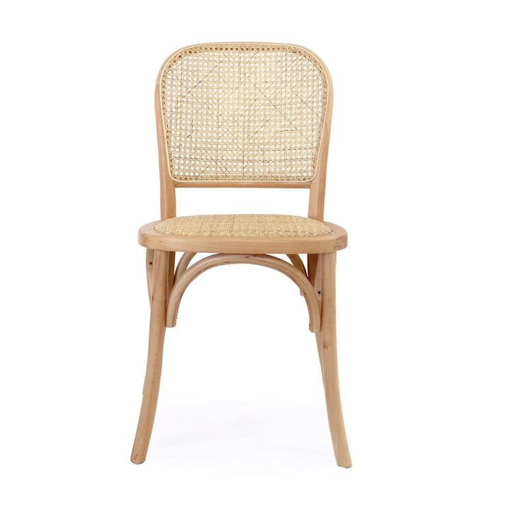 Salsa 2.0 Rattan & Bentwood Dining Chair Natural | Light Tone | Set of 2 By Black Mango Interiors