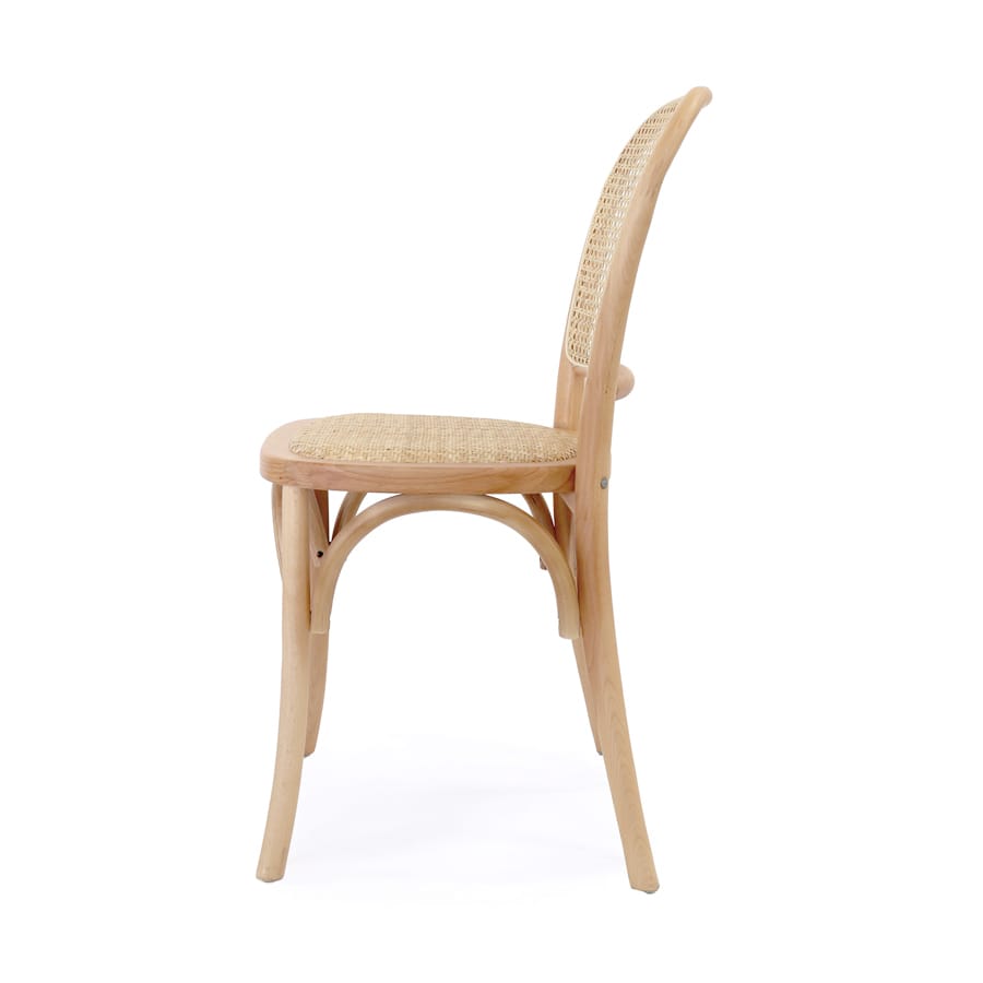 Salsa 2.0 Rattan & Bentwood Dining Chair Natural | Light Tone | Set of 2 By Black Mango Interiors