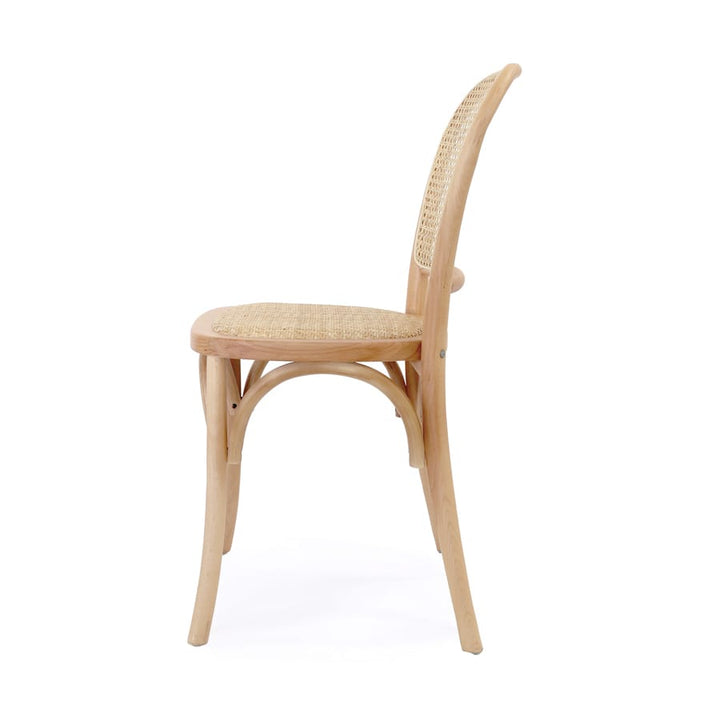 Salsa 2.0 Rattan & Bentwood Dining Chair Natural | Light Tone | Set of 2 By Black Mango Interiors