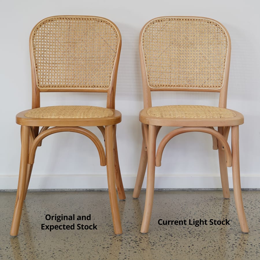 Salsa 2.0 Rattan & Bentwood Dining Chair Natural | Light Tone | Set of 2 By Black Mango Interiors