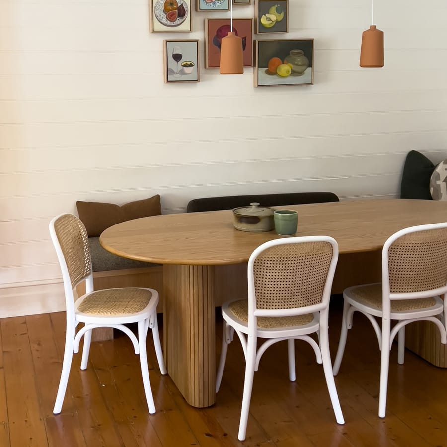 Salsa 2.0 Rattan & Bentwood Dining Chair White | Set of 2 By Black Mango Interiors