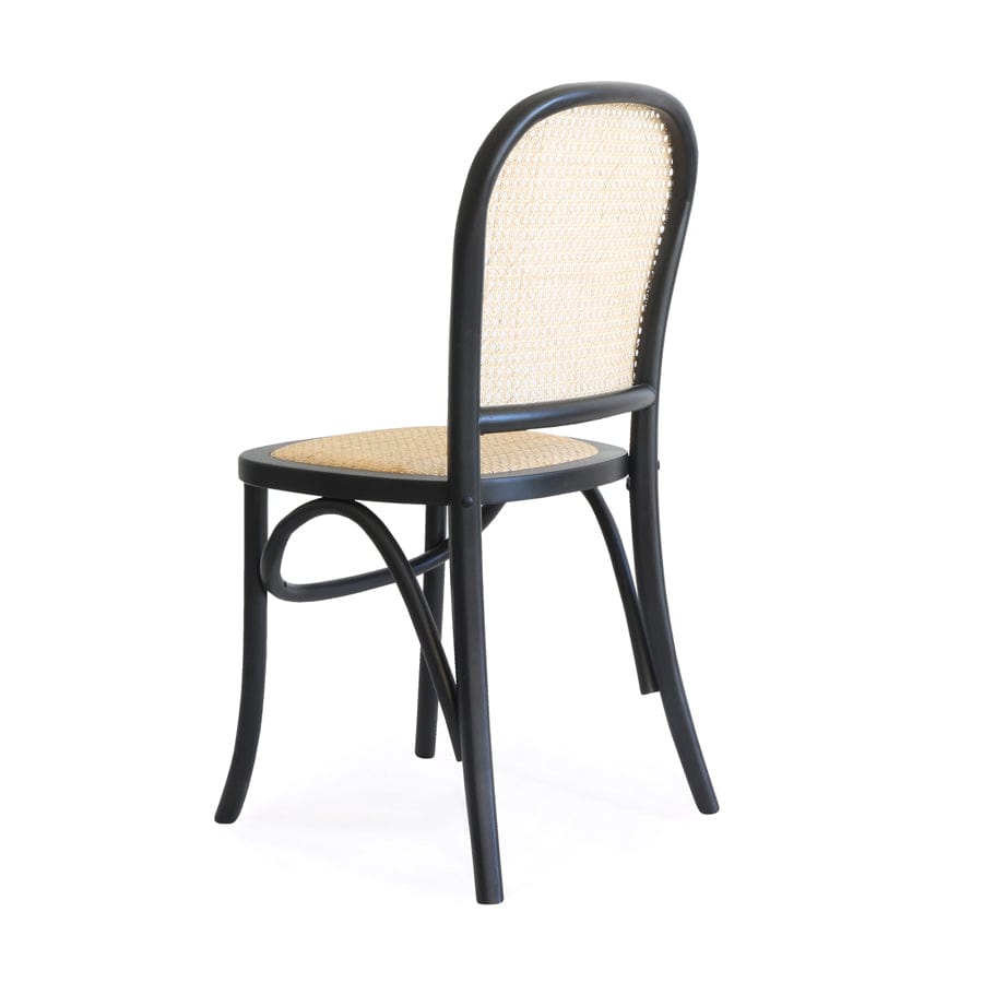 Salsa Rattan & Bentwood Dining Chair Black | Set of 2 By Black Mango