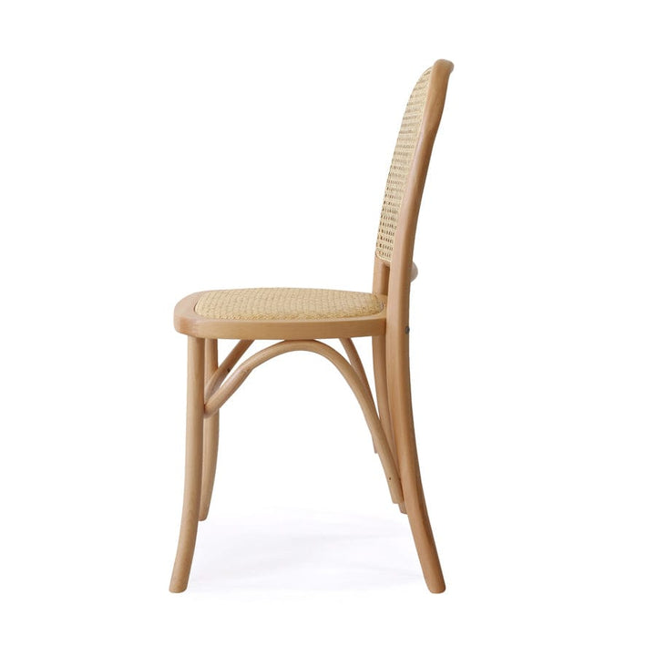 Salsa Rattan & Bentwood Dining Chair Natural | Set of 2 By Black Mango